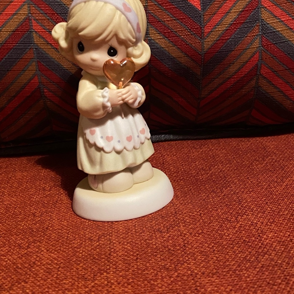 Precious Moment Heartwarming Figurine with Gold Heart
